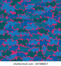 vector seamless camouflage and dots print