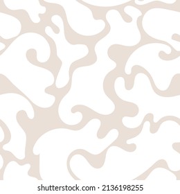 Patrón de camuflaje sin fisuras vectorial en tonos beige y blanco