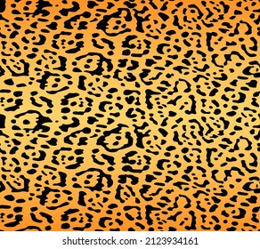Vector seamless Camouflage Pattern Leopard Skin Abstract Background Dark Spots Orange and black. Print on fabric and clothing texture repeats.