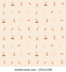 Vector Seamless Candy Background