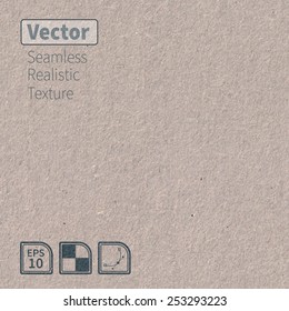Vector seamless cardboard texture. Photo texture for your design.