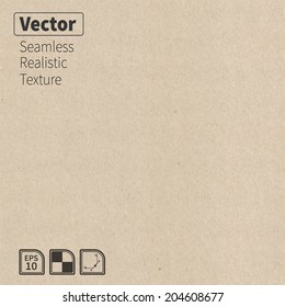 Vector seamless cardboard texture. Phototexture for your design