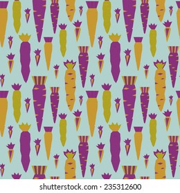 Vector seamless carrot pattern.