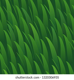 Vector seamless cartoon grass green