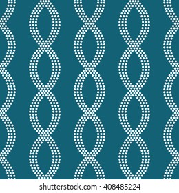 Vector Seamless Chain pattern. Circle pattern. Abstract monochrome Background. Dotted background. Ethnic Pattern. Textile background of dots. Geometric Pattern. Zigzag pattern. Vector Regular Texture