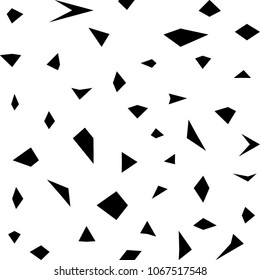 Vector seamless chaotic pattern. Geometric black and white background. Can be used for wallpaper, pattern fills, web page background,surface textures.   