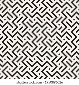 Vector seamless chaotic zigzag lines pattern. Modern stylish abstract texture. Repeating geometric tiles from striped elements