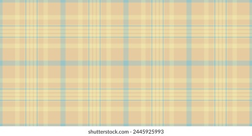 Up vector seamless check, guy plaid fabric texture. Official tartan textile pattern background in light and amber color.