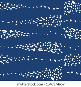 Vector seamless check pattern. Allover pattern. Ink grunge grid. Hand drawn seamless check pattern. Graphic background with ethnic tartan. Seamless check pattern background. Navy Blue and White