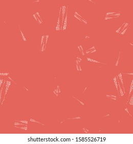 Vector seamless check pattern. Allover pattern. Ink grunge grid. Hand drawn seamless check pattern. Graphic background with ethnic tartan. Seamless check pattern background. Salmon Red and Beige