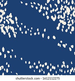 Vector seamless check pattern. Allover pattern. Ink grunge grid. Hand drawn seamless check pattern. Graphic background with ethnic tartan. Seamless check pattern background. Navy Blue and White