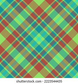Comprobación del vector sin fisuras. Tejido de fondo. Tejidos de textura tartán en colores verdes y rojos.
