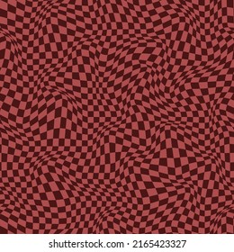 Vector seamless checkered pattern with optical illusion. Simple design for wrapping paper, wallpaper, textile, stationery.