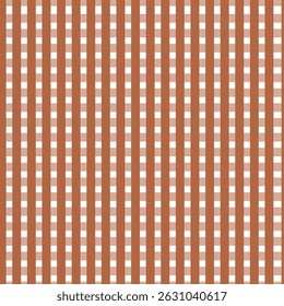 Vector Seamless Checkered Pattern in Rust Autumn Woodland Whimsical Neutral Forest Pattern