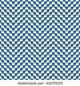 Vector Seamless Chevron Pattern. Modern Stylish Texture Without Gradient. Simple to Edit, Four Colors.