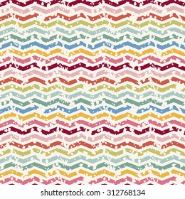 Vector Seamless Chevron Pattern. Vintage zigzag background