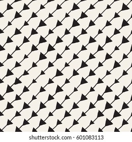 Vector Seamless Childlike Pattern. Abstract Background With Brush Lines. Monochrome Hand Drawn Geometric Shapes Texture