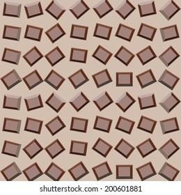 Vector seamless chocolate bar pattern