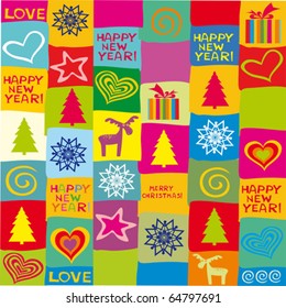 vector seamless christmas background