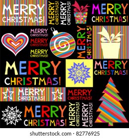vector seamless christmas background. Merry christmas card.