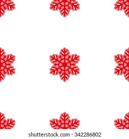 Vector seamless Christmas holiday background from hand drawn snowflakes