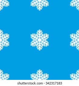 Vector seamless Christmas holiday background from hand drawn snowflakes