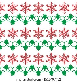 Vector seamless christmas and new year pattern in scandinavian style