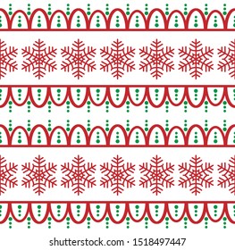 Vector seamless christmas and new year pattern in scandinavian style
