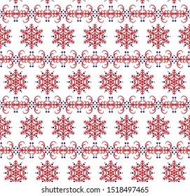 Vector seamless christmas and new year pattern in scandinavian style
