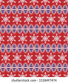 Vector seamless christmas and new year pattern in scandinavian style