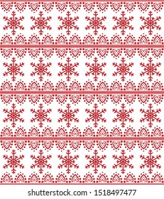 Vector seamless christmas and new year pattern in scandinavian style