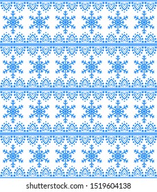 Vector seamless christmas and new year pattern in scandinavian style
