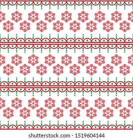 Vector seamless christmas and new year pattern in scandinavian style