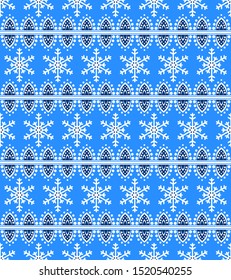 Vector seamless christmas and new year pattern in scandinavian style