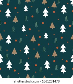 Vector Seamless Christmas and New Year`s pattern. Winter and Christmas elements. Wrap for gifts. Vector illustration. Doodle style.