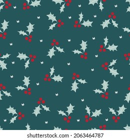 Vector Seamless Christmas and New Year`s pattern. Winter and Christmas elements. Wrap for gifts. Vector illustration. Doodle style.