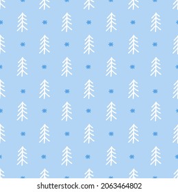 Vector Seamless Christmas and New Year`s pattern. Winter and Christmas elements. Wrap for gifts. Vector illustration. Doodle style.
