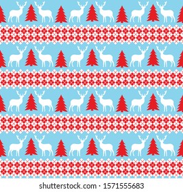 vector seamless christmas norwegian pattern