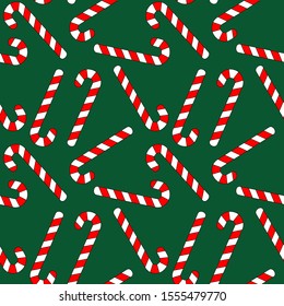 vector seamless Christmas pattern candy canes. holiday