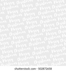 Vector seamless christmas pattern. Merry christmas lettering on a grey background