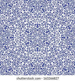 Vector Seamless Christmas Pattern with Snowflakes, vintage style, seamless pattern in swatch menu