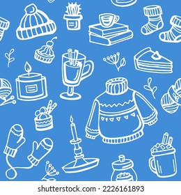 Vector seamless Christmas pattern. Useable for  posters, stickers, prints, illustrating, textiles, wrappers, wallpapers, surface design