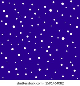Vector seamless Christmas pattern.White snow falling on blue background.Can be used for design of gift wrap,textile,blog decoration,banner,poster,website,wallpapers and greeting card