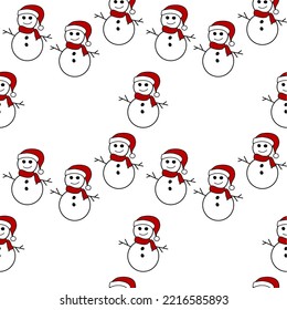 Vector seamless christmas symbol pattern