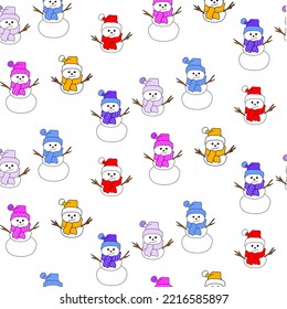 Vector seamless christmas symbol pattern