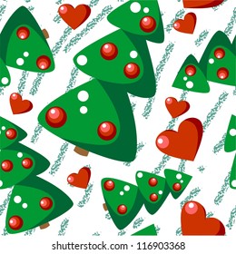 Vector. Seamless christmas tree grunge texture 544