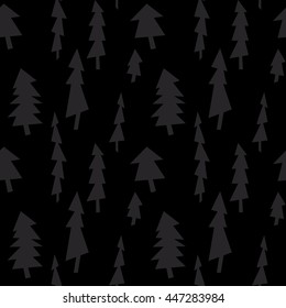 Vector seamless christmas tree pattern. Gift wrapping paper. 