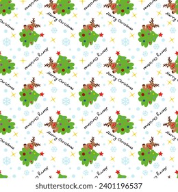 Vector Seamless Christmas Winter Pattern