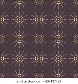 Vector Seamless Circle Pattern. Dotted pattern. Garlands of circles. Abstract colorful background. Ethnic background. Dots. Mosaic for textile or wrapping paper. Vector Regular Texture