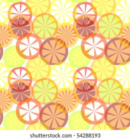 Vector seamless citrus background